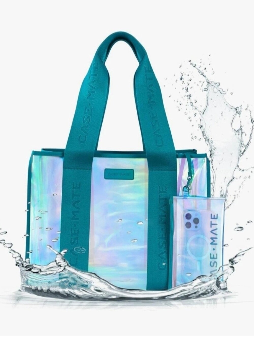 Case-Mate Jelly Tote In Emerald Blue New without Tags